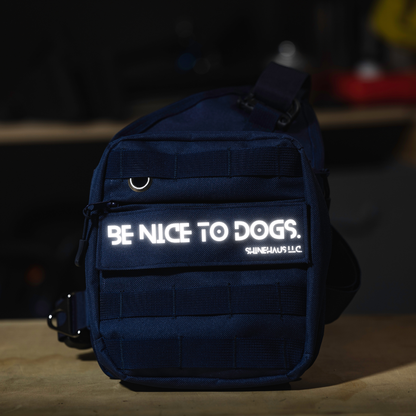 'Be Nice to Dogs' Velcro Patch- Block